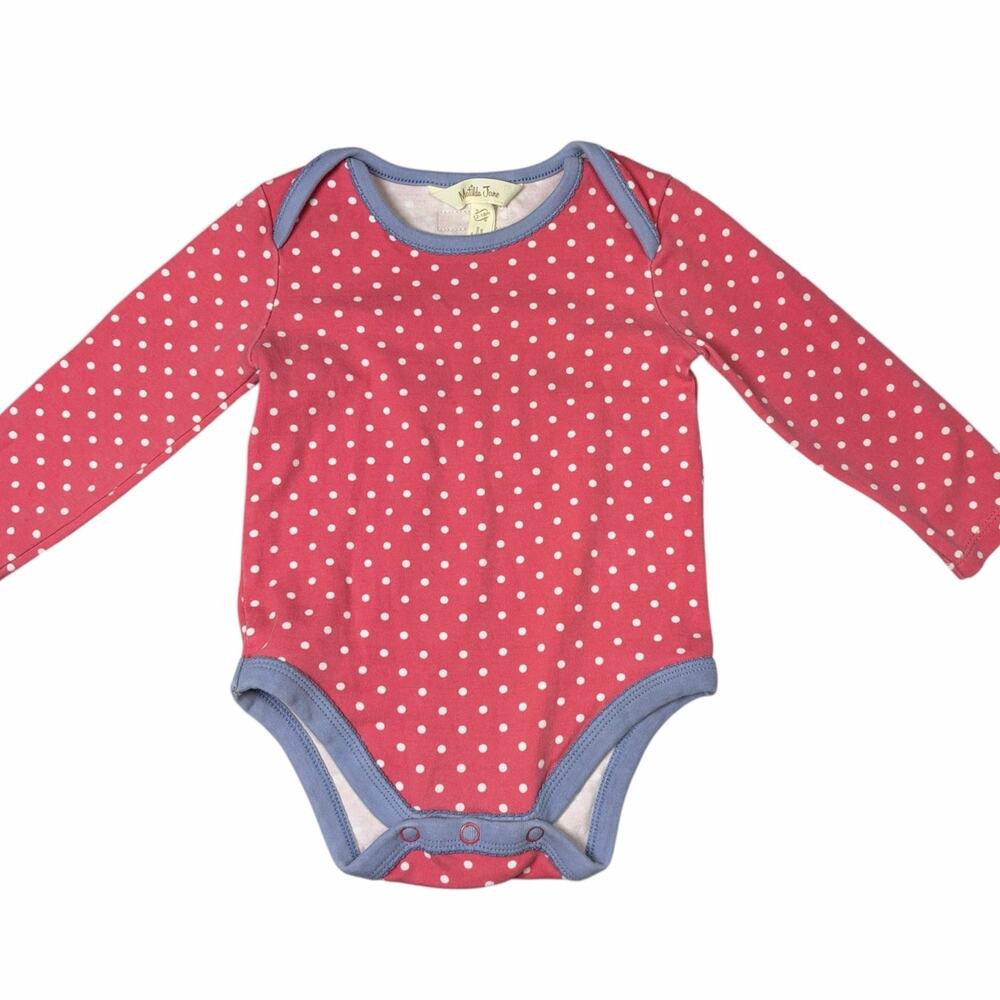 Matilda Jane Bodysuit Girls Polka Dots Pink Purple 12-18 Months